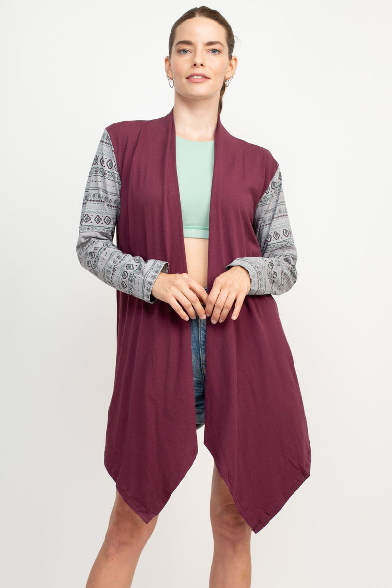 Tribal Vibes Organic Cotton Waterfall Cardigan