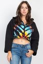 Load image into Gallery viewer, Tie-Dye Cropped Hoodie Jacket
