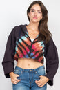 Load image into Gallery viewer, Tie-Dye Cropped Hoodie Jacket