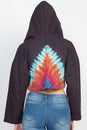 Load image into Gallery viewer, Tie-Dye Cropped Hoodie Jacket