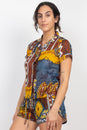 Load image into Gallery viewer, Pajama Top Patchwork Print