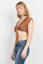 Load image into Gallery viewer, Tie Front Cap Sleeve Top