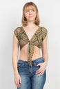 Load image into Gallery viewer, Tie Front Cap Sleeve Top