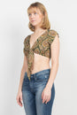 Load image into Gallery viewer, Tie Front Cap Sleeve Top