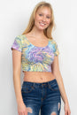 Load image into Gallery viewer, Psychedelic Mushroom Crop Top