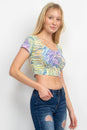Load image into Gallery viewer, Psychedelic Mushroom Crop Top