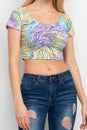Load image into Gallery viewer, Psychedelic Mushroom Crop Top