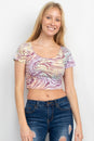 Load image into Gallery viewer, Psychedelic Mushroom Crop Top