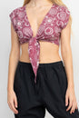 Load image into Gallery viewer, Celestial Tie Front Crop Top