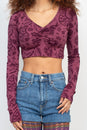 Load image into Gallery viewer, Elephant Print Cinched Front Top