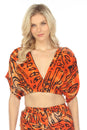 Load image into Gallery viewer, Monarch Butterfly Deep V Crop Top