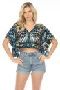 Load image into Gallery viewer, Butterfly Tie-dye Scarf Crop Top
