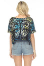 Load image into Gallery viewer, Butterfly Tie-dye Scarf Crop Top