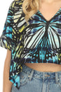 Load image into Gallery viewer, Butterfly Tie-dye Scarf Crop Top