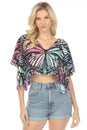 Load image into Gallery viewer, Butterfly Tie-dye Scarf Crop Top