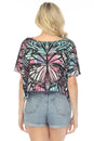 Load image into Gallery viewer, Butterfly Tie-dye Scarf Crop Top