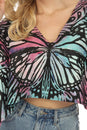 Load image into Gallery viewer, Butterfly Tie-dye Scarf Crop Top