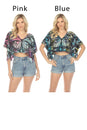 Load image into Gallery viewer, Butterfly Tie-dye Scarf Crop Top