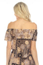 Load image into Gallery viewer, Tropical Patchwork Off Shoulder Crop Top