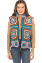 Load image into Gallery viewer, Crochet Mandala Fleece Lined Vest