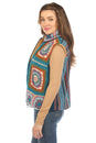 Load image into Gallery viewer, Crochet Mandala Fleece Lined Vest