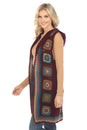 Load image into Gallery viewer, Long Hoodie Granny Square Vest