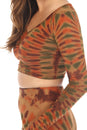 Load image into Gallery viewer, Ruched Long Sleeve Crop Top