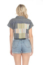 Load image into Gallery viewer, Patchwork Cropped Blouse
