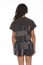 Load image into Gallery viewer, Patchwork Cropped Blouse