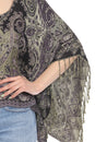 Load image into Gallery viewer, Fringe Paisley Shawl Top