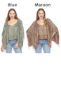 Load image into Gallery viewer, Lotus Paisley Fringe Shawl Top