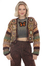 Load image into Gallery viewer, Granny Sq Cropped Cardigan