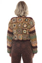 Load image into Gallery viewer, Granny Sq Cropped Cardigan