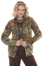 Load image into Gallery viewer, Floral Velvet Quilted Jacket
