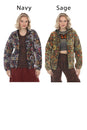 Load image into Gallery viewer, Floral Velvet Quilted Jacket