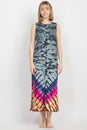 Load image into Gallery viewer, Sleeveless Tie-dye Midi Dress