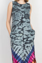 Load image into Gallery viewer, Sleeveless Tie-dye Midi Dress