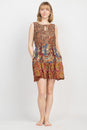 Load image into Gallery viewer, Ruffled Paisley Mini Dress