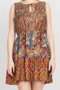 Load image into Gallery viewer, Ruffled Paisley Mini Dress