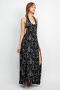 Load image into Gallery viewer, Elephant Head Tie Back Maxi Dress