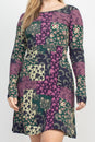 Load image into Gallery viewer, Mushroom Patchwork Skater Dress