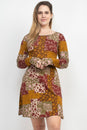 Load image into Gallery viewer, Mushroom Patchwork Skater Dress