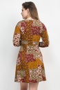 Load image into Gallery viewer, Mushroom Patchwork Skater Dress