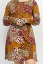 Load image into Gallery viewer, Mushroom Patchwork Skater Dress