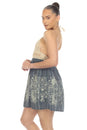 Load image into Gallery viewer, Midnight Floral Crochet Halter Dress