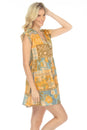 Load image into Gallery viewer, Tropical Patchwork Smock Dress