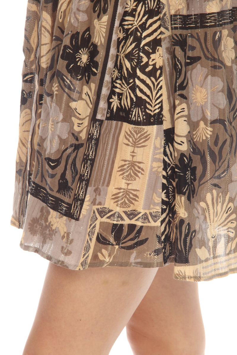 Tropical Patchwork Smock Dress