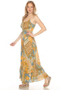 Load image into Gallery viewer, Patchwork Corset Back Maxi Dress