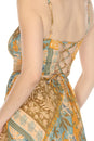 Load image into Gallery viewer, Patchwork Corset Back Maxi Dress