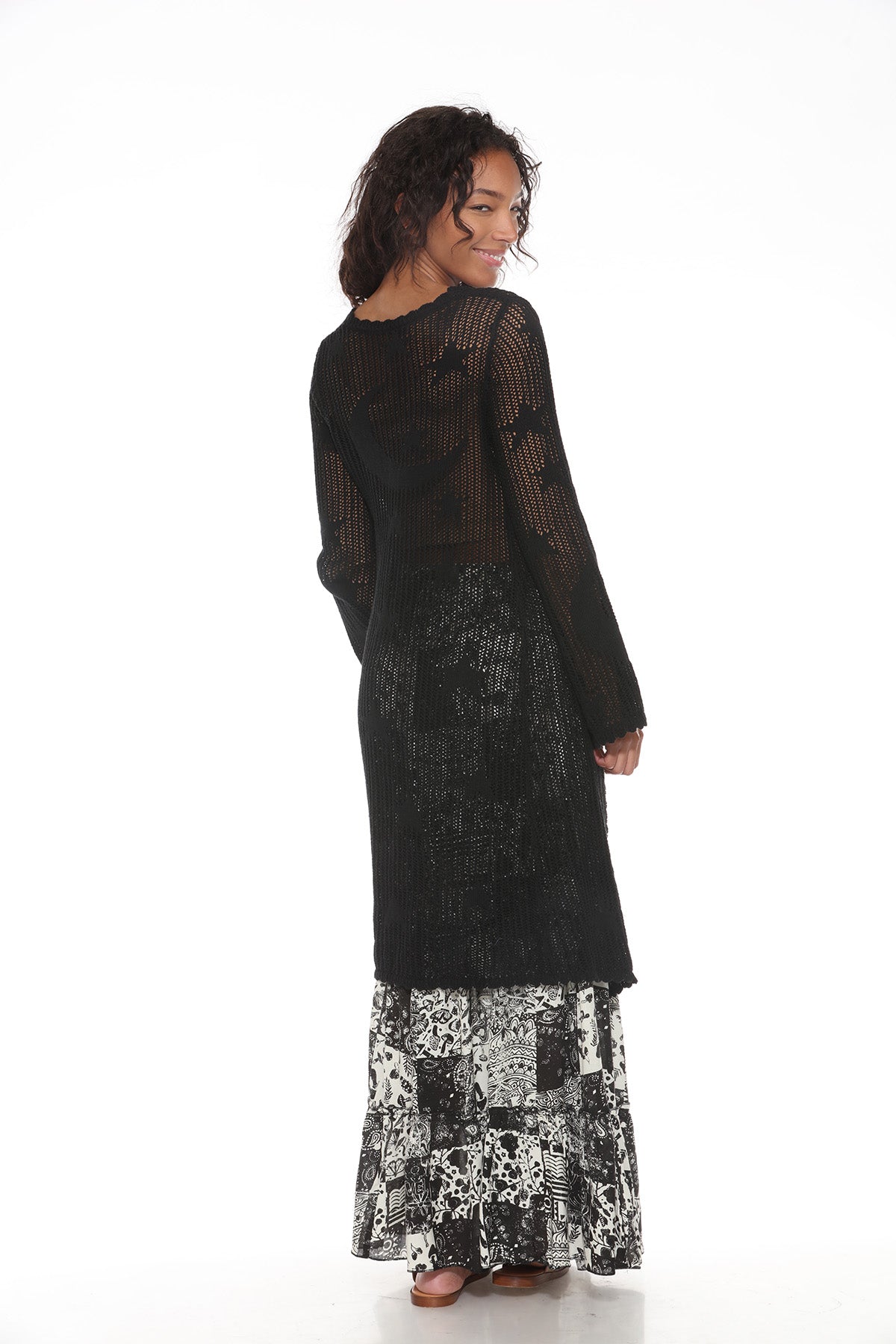 Celestial Lacy Longline Cardigan